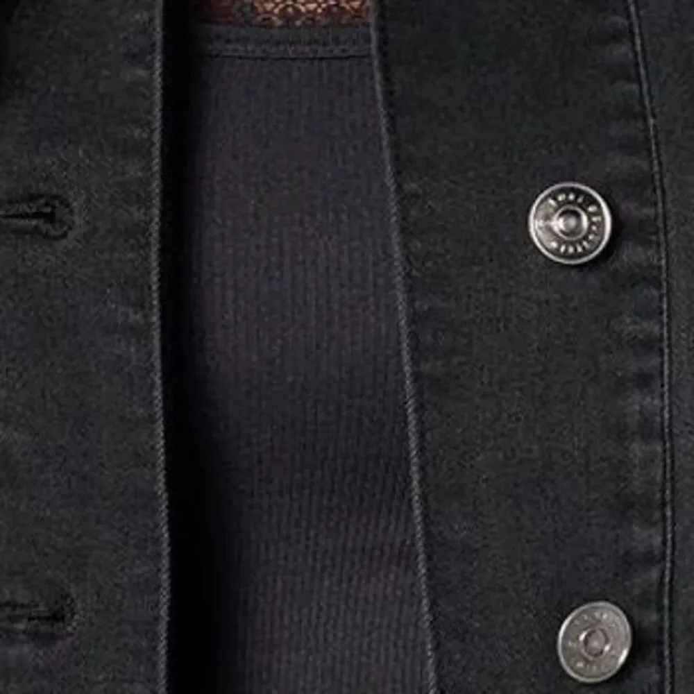 LEGO Women's Jacket Sz 12 Denim Eyelet Embroidery Black A658960 - Picture 2 of 4